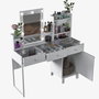 Hanah Home Mesa de Maquillaje Blanca con 9 Focos